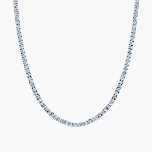 Naszyjnik tenisowy Share Your Love 3,0mm: białe złoto, diamenty laboratoryjne